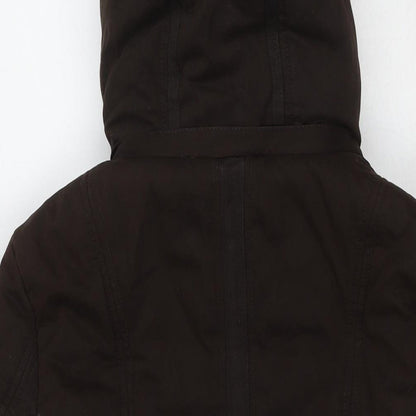 Womens UK Size XL Zara Brown Parka Coat