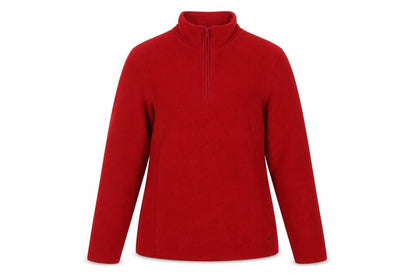 Dash Womens Red Polyester Pullover Sweatshirt Size 10 Zip