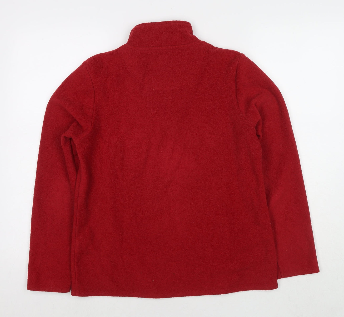 DASH Womens Red Polyester Pullover Sweatshirt Size 10 Zip