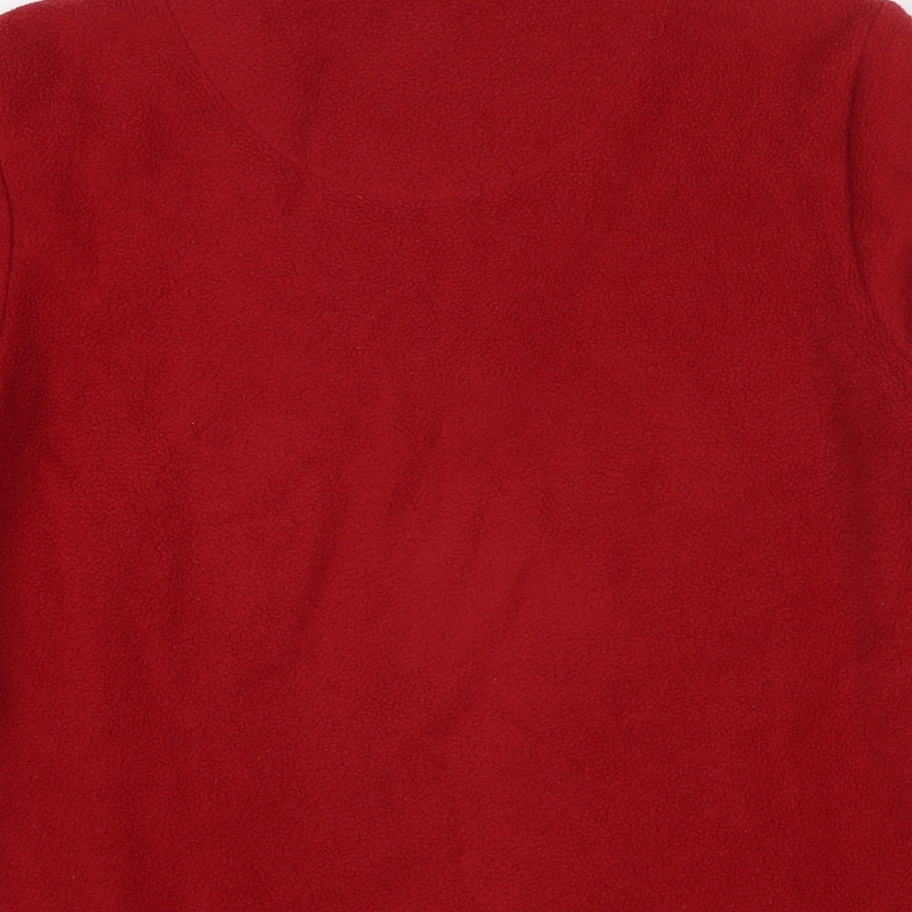 DASH Womens Red Polyester Pullover Sweatshirt Size 10 Zip