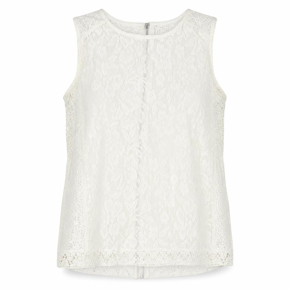 Womens UK Size 16 New Look White Basic Tank