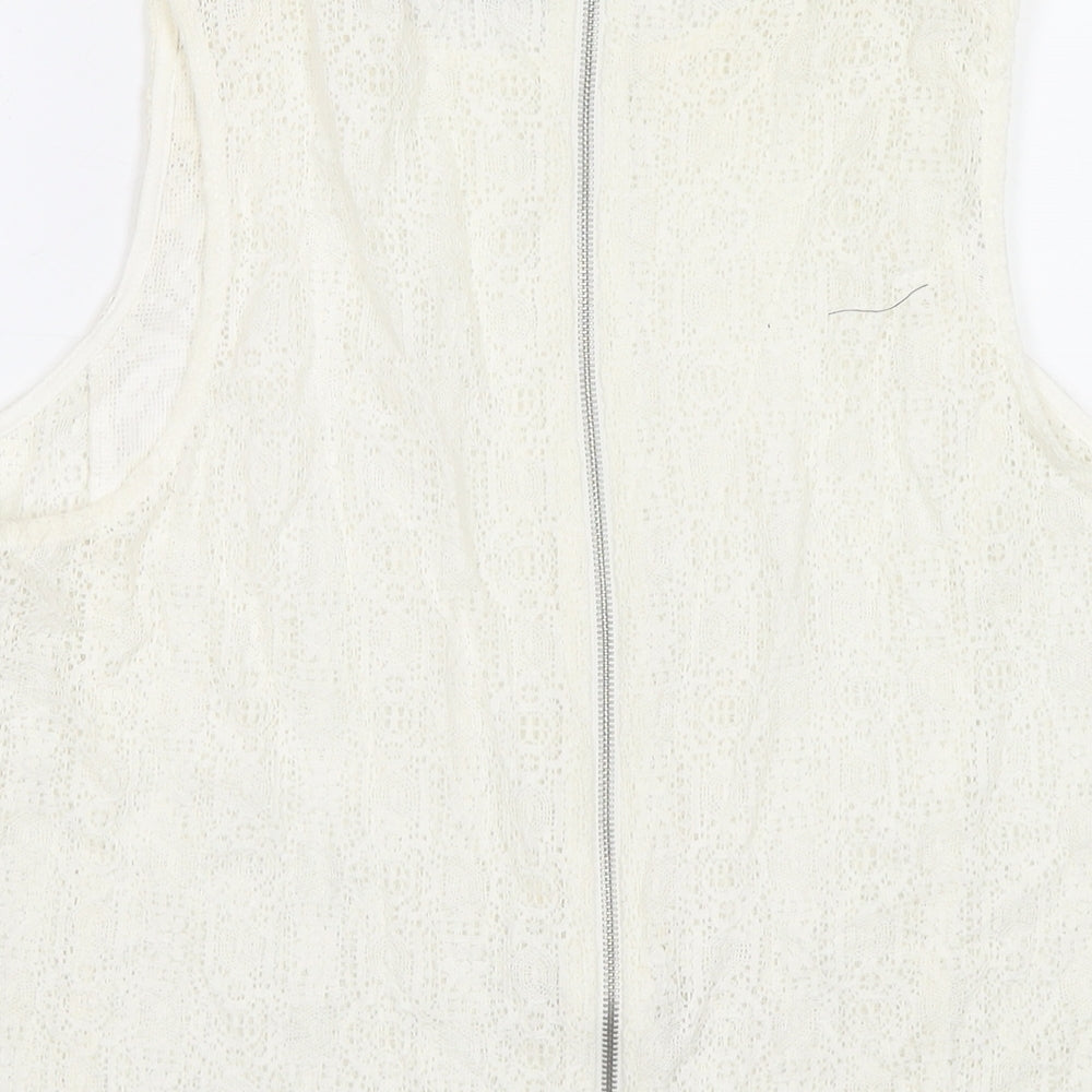 Womens UK Size 16 New Look White Basic Tank