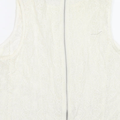 Womens UK Size 16 New Look White Basic Tank