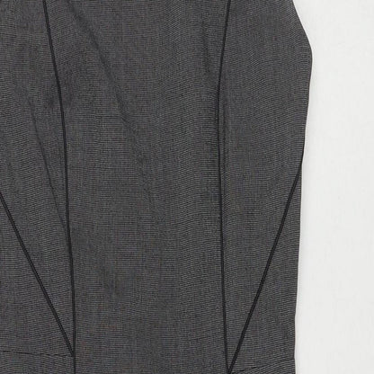 H&M Womens Grey Polyester A-Line Size 10 Round Neck Zip