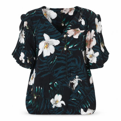 Womens UK Size 14 Julien Macdonald Black Basic Button-Up