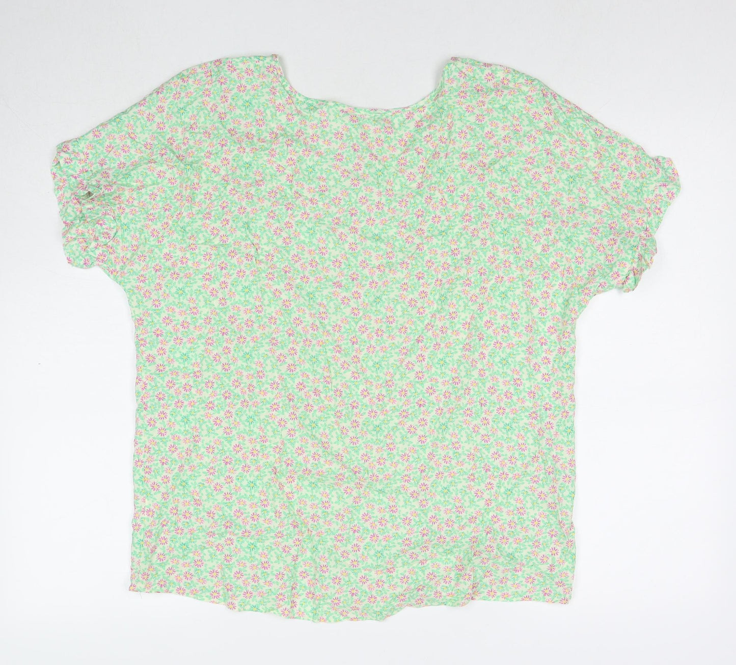 Womens UK Size 18 Dorothy Perkins Green Basic T-Shirt