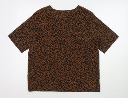Womens UK Size 14 St Michael Brown Basic Blouse