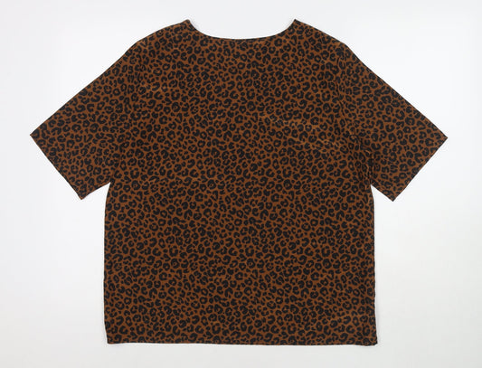 Womens UK Size 14 St Michael Brown Basic Blouse