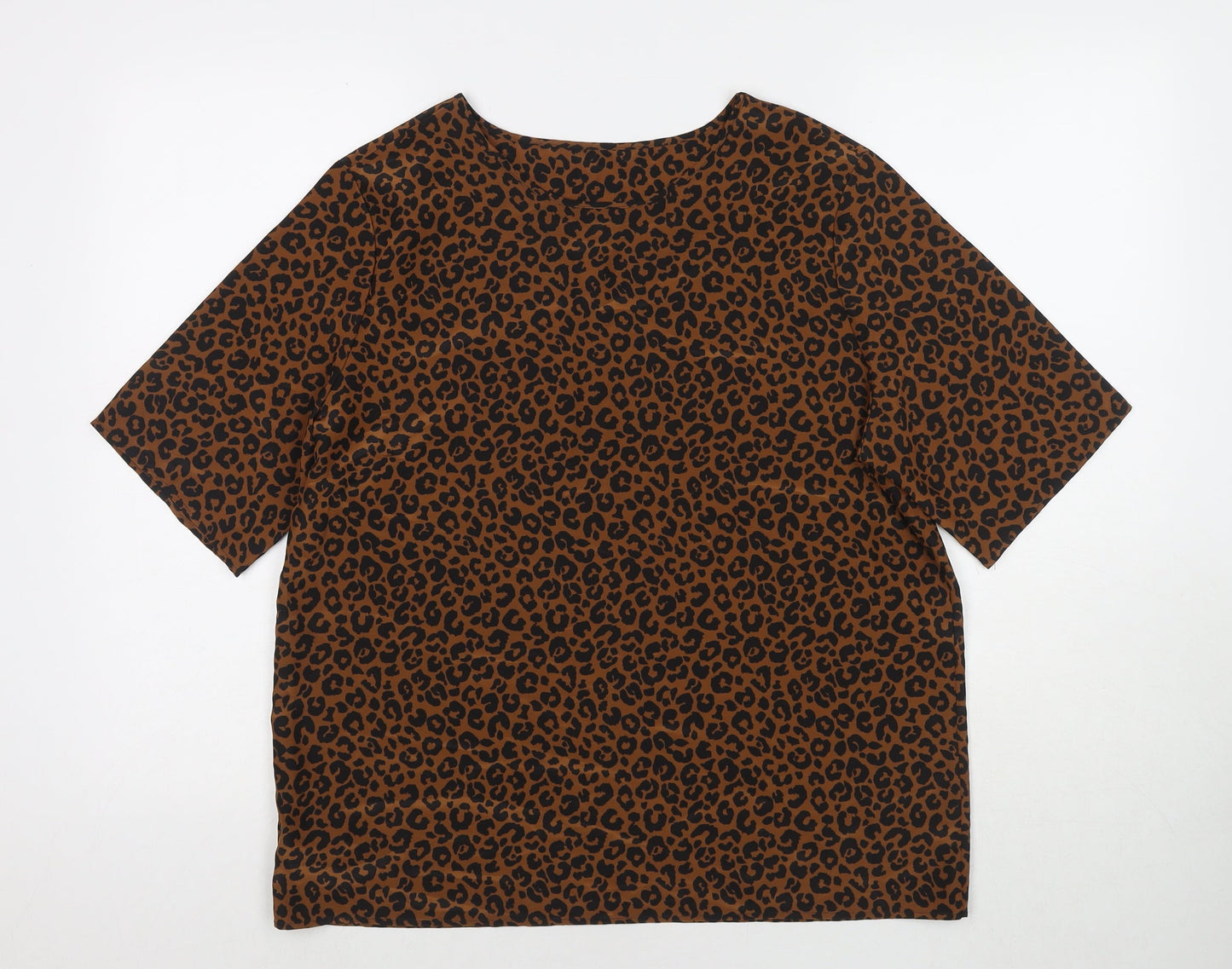 Womens UK Size 14 St Michael Brown Basic Blouse