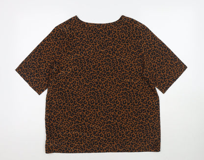 Womens UK Size 14 St Michael Brown Basic Blouse