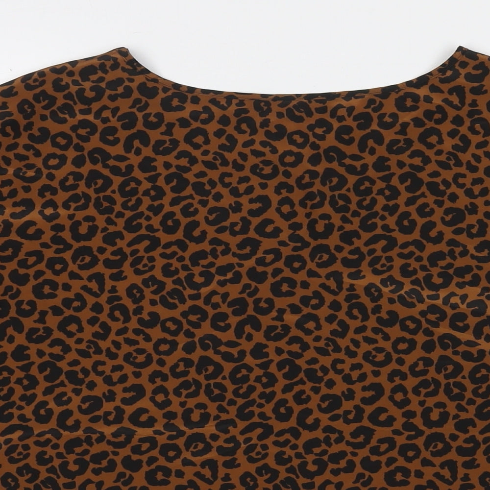 Womens UK Size 14 St Michael Brown Basic Blouse