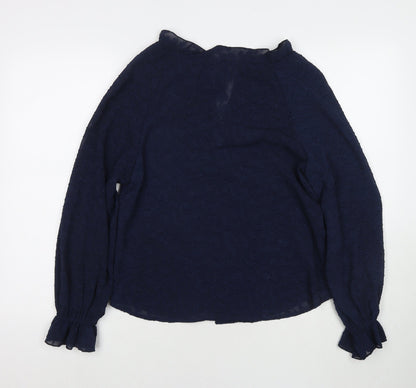 Womens UK Size 6 Marks and Spencer Blue Basic Blouse
