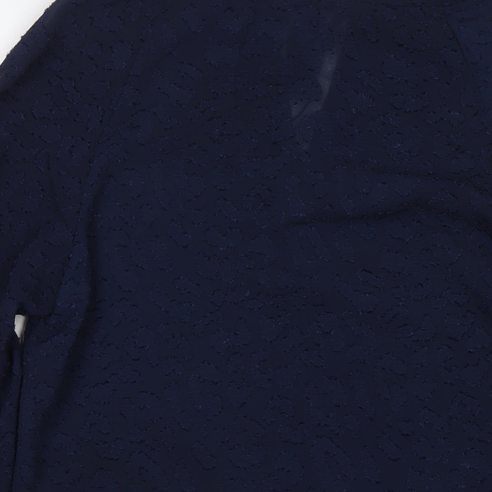 Womens UK Size 6 Marks and Spencer Blue Basic Blouse