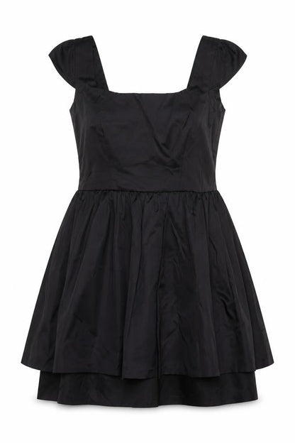 Topshop Womens Black Polyester A-Line Size 14 Round Neck Zip