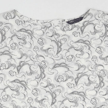 Womens UK Size 12 Marks and Spencer White Basic Blouse