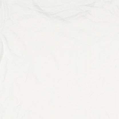 Jeanne Bice Womens White Cotton Basic T-Shirt Size M Round Neck
