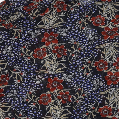 Bonmarché Womens Multicoloured Floral Polyester Basic Blouse Size 14 Round Neck