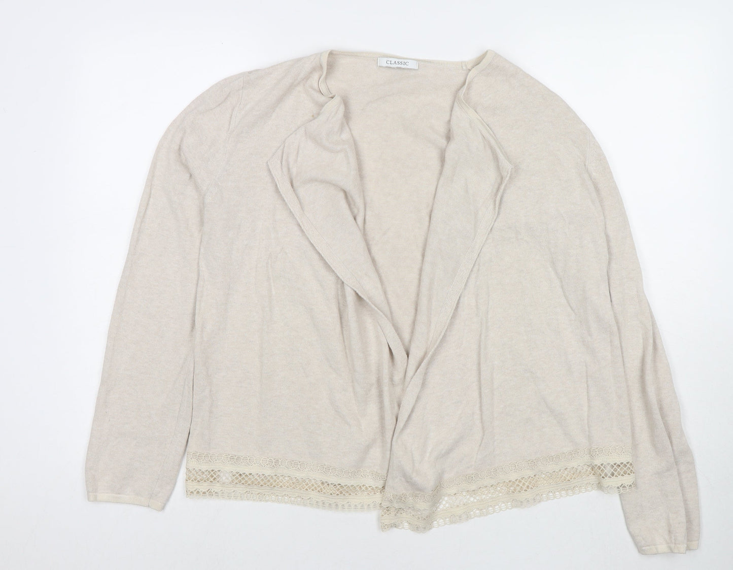 Womens UK Size 12 Marks and Spencer Beige Cape Jumper