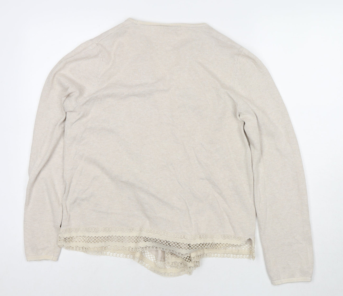 Womens UK Size 12 Marks and Spencer Beige Cape Jumper