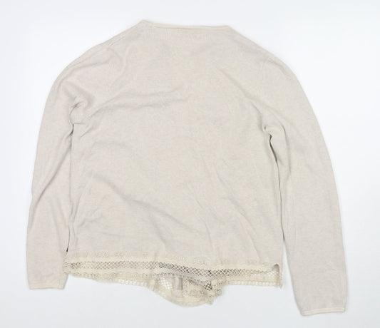 Womens UK Size 12 Marks and Spencer Beige Cape Jumper
