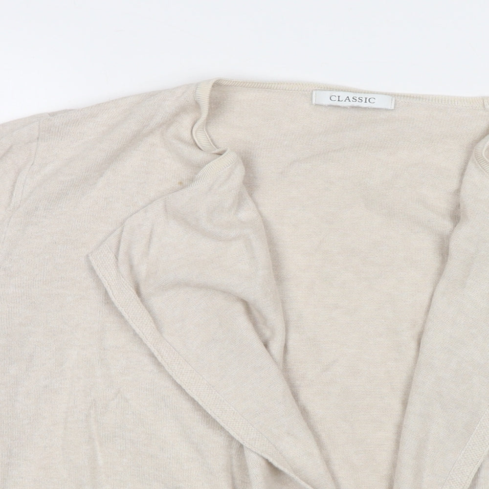 Womens UK Size 12 Marks and Spencer Beige Cape Jumper