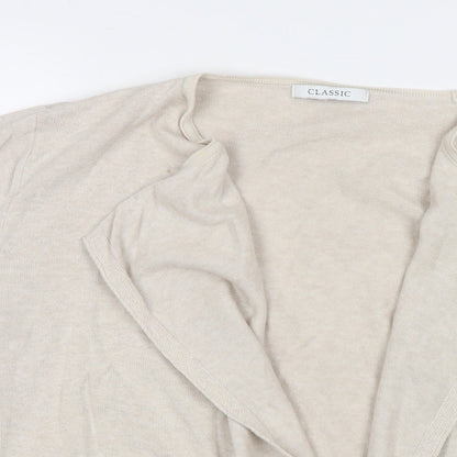 Womens UK Size 12 Marks and Spencer Beige Cape Jumper