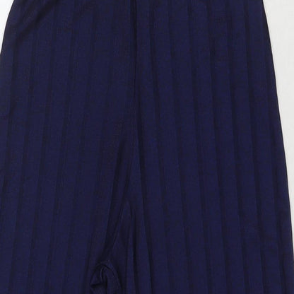 Zara Womens Blue Polyester Trousers Size S L21 in Regular