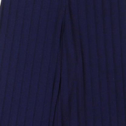 Zara Womens Blue Polyester Trousers Size S L21 in Regular