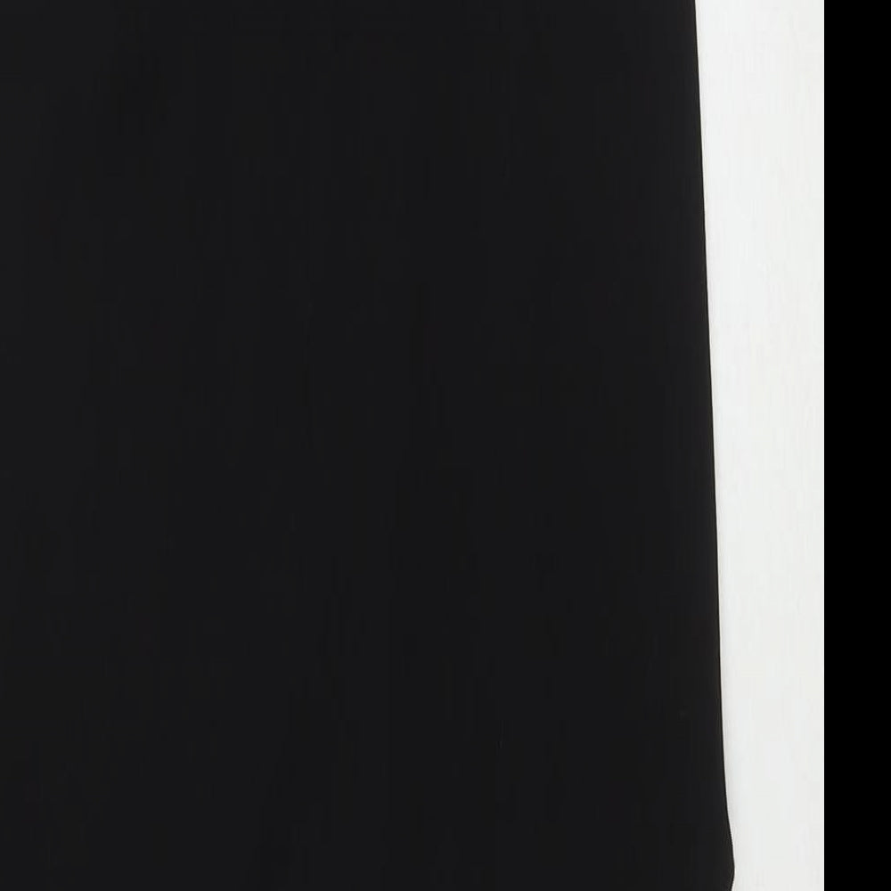 Missguided Womens Black Polyester Maxi Size 8 V-Neck Pullover - Side Slit(s)