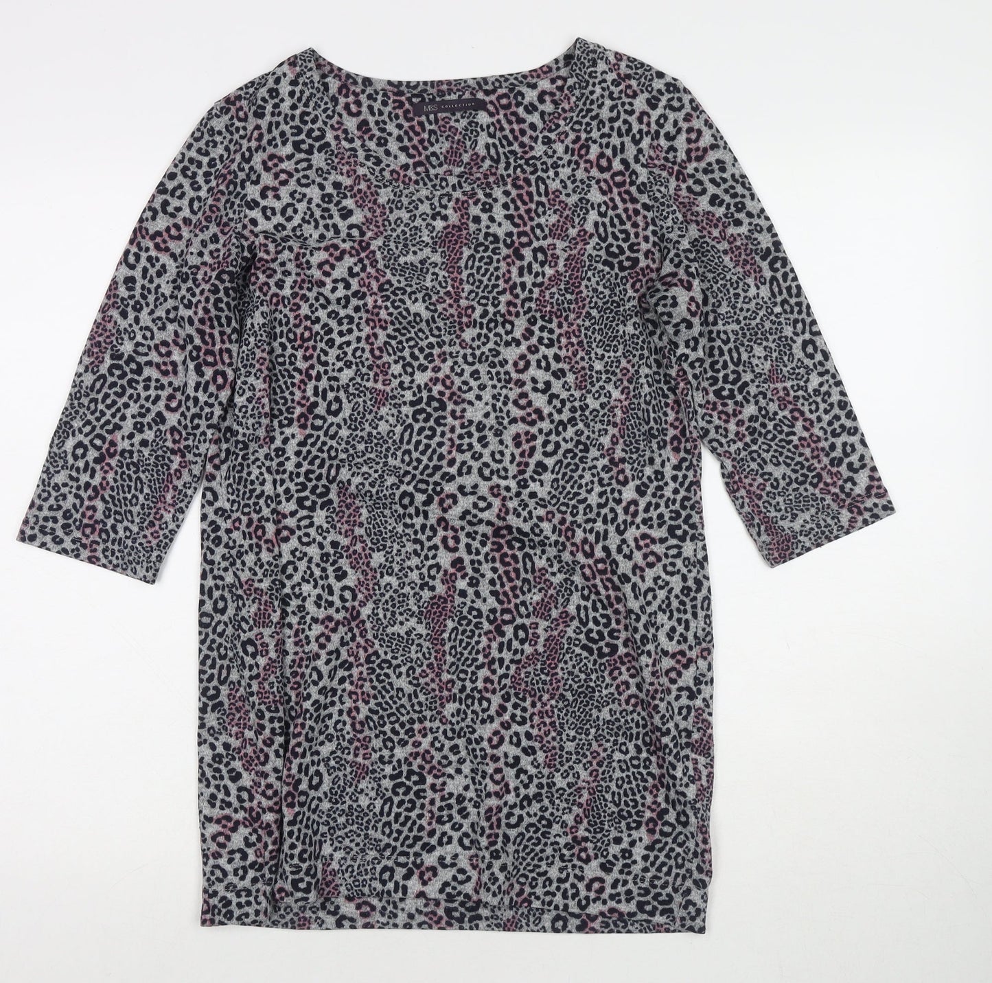 Womens UK Size 12 Marks and Spencer Grey Tunic Jumper