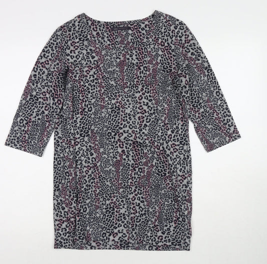 Womens UK Size 12 Marks and Spencer Grey Tunic Jumper