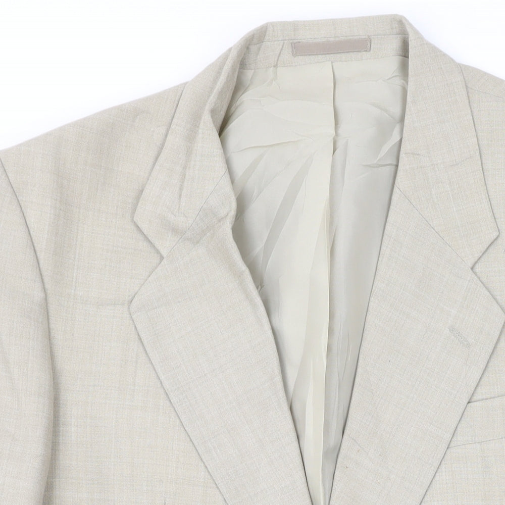 Mens UK Size 40 Gurteen Regular Beige Suit Jacket