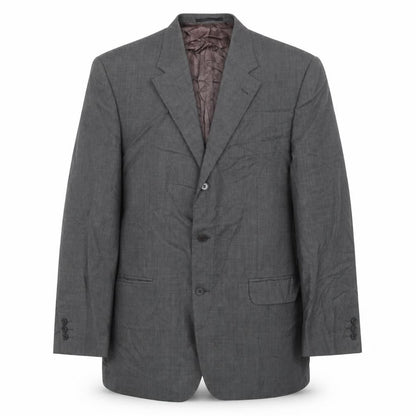 Cortefiel Mens Grey Wool Jacket Suit Jacket Size 44 Regular