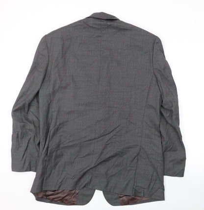 Cortefiel Mens Grey Wool Jacket Suit Jacket Size 44 Regular
