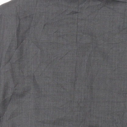 Cortefiel Mens Grey Wool Jacket Suit Jacket Size 44 Regular