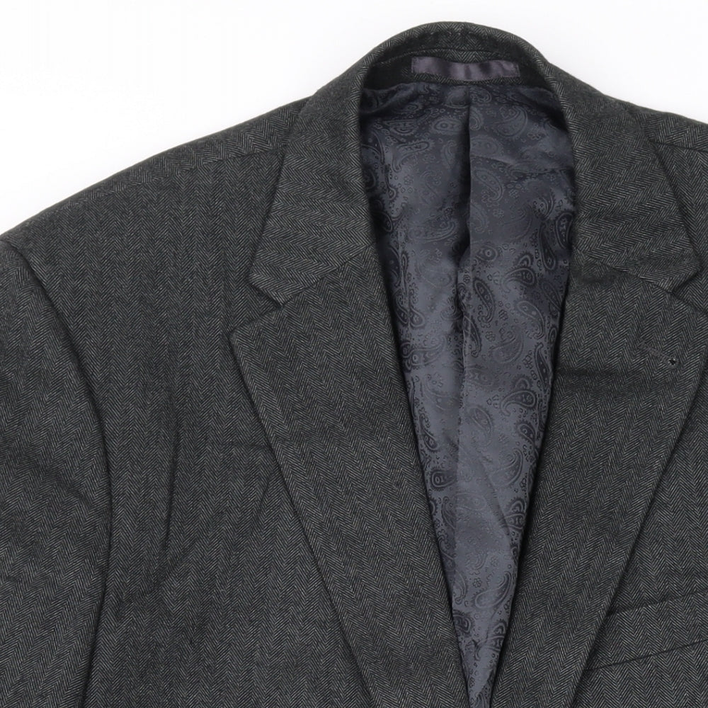 Mens UK Size 44 Greenwoods Regular Grey Suit Jacket