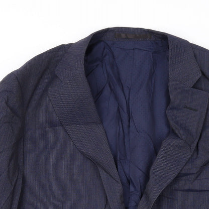 Luca D'Altier Mens Blue Wool Jacket Suit Jacket Size 48 Regular