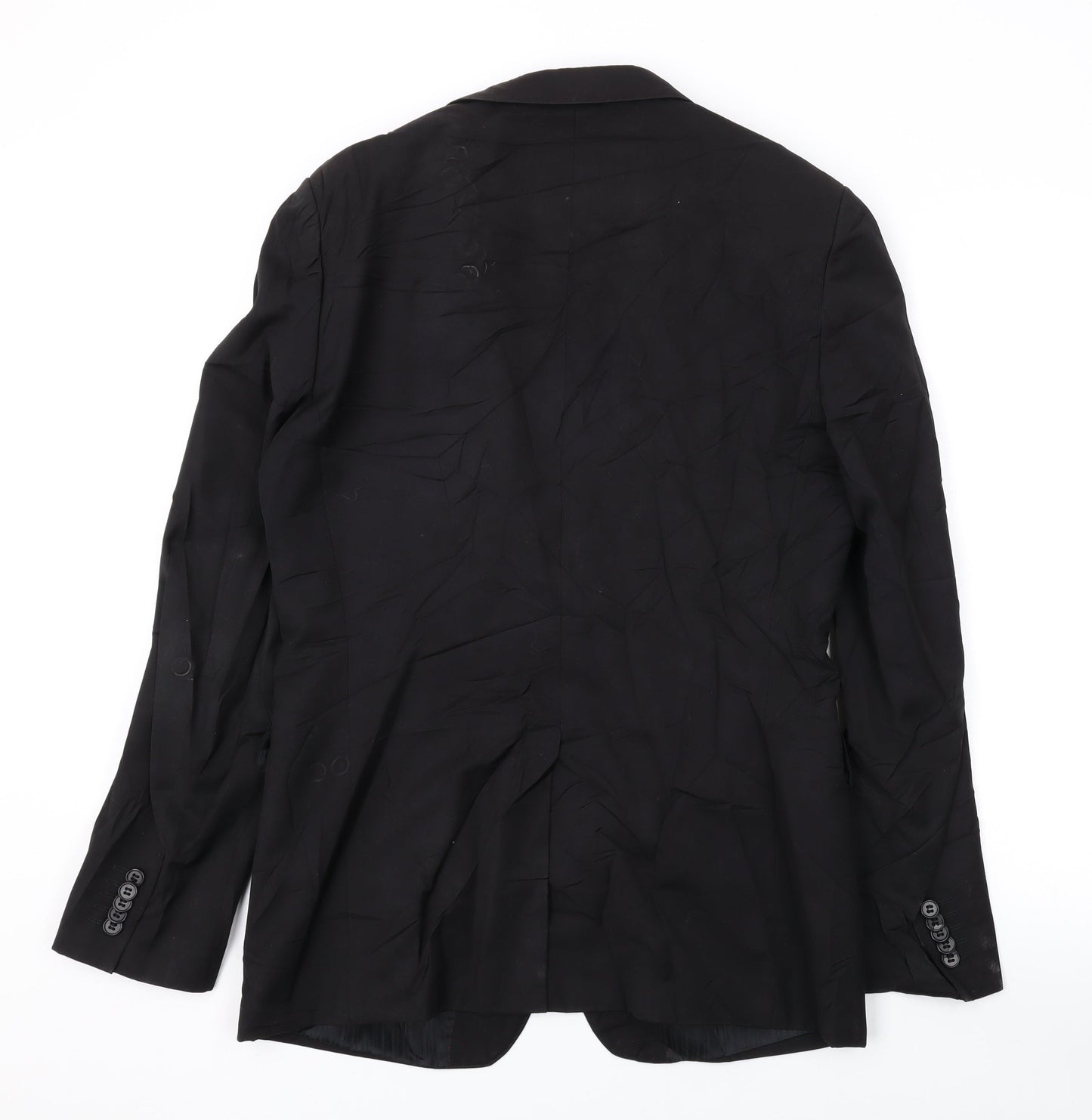 Ventuno Mens Black Polyester Jacket Suit Jacket Size 38 Regular