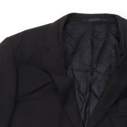 Ventuno Mens Black Polyester Jacket Suit Jacket Size 38 Regular
