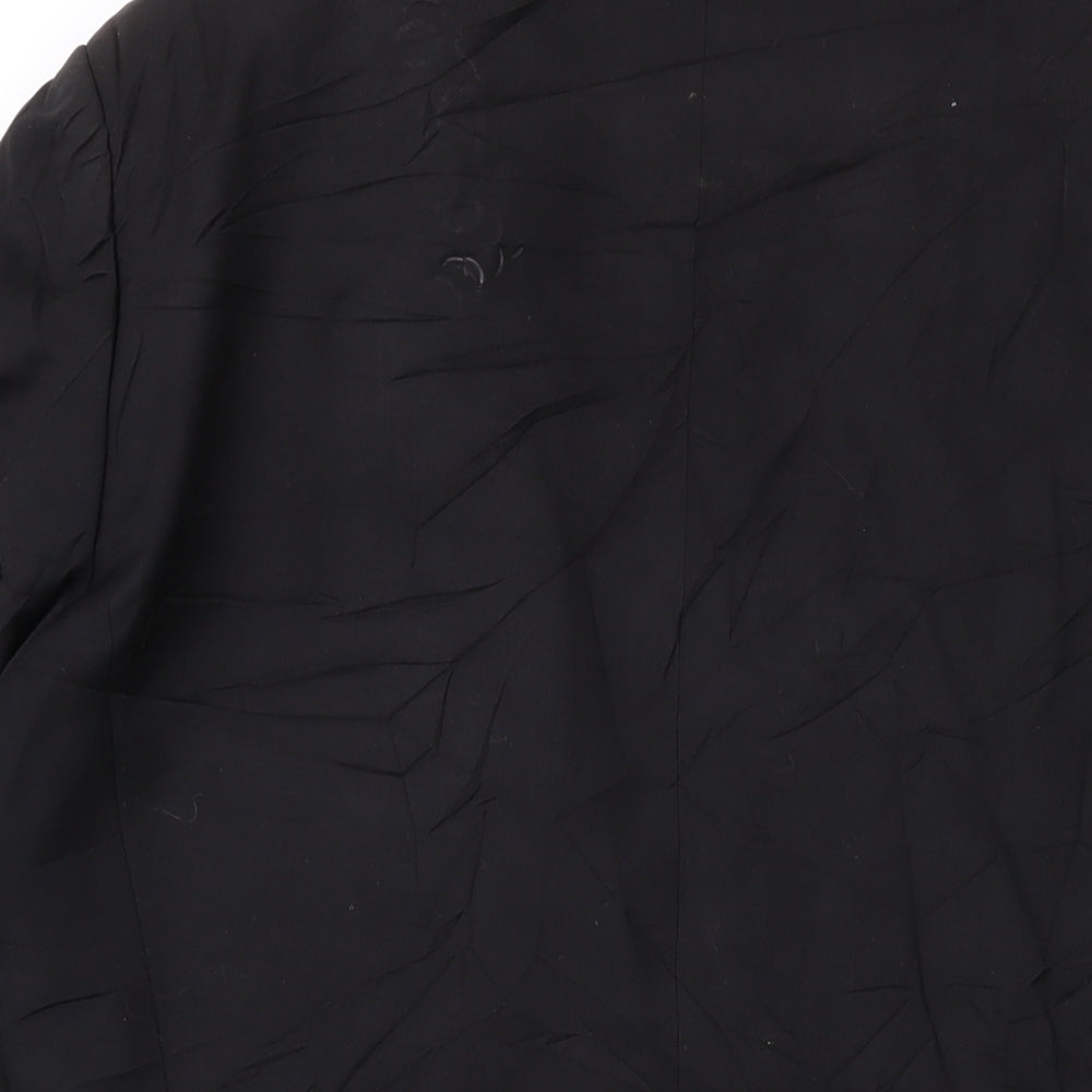 Ventuno Mens Black Polyester Jacket Suit Jacket Size 38 Regular
