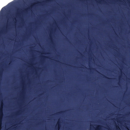 Cynthia Rowley Womens Blue Jacket Blazer Size S