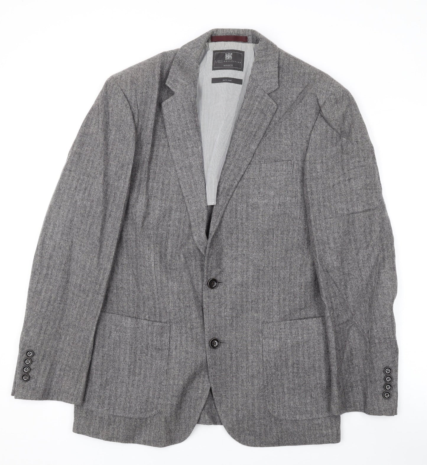 Mens UK Size 38 Marks and Spencer Regular Grey Suit Jacket