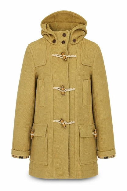 Topshop Womens Yellow Overcoat Coat Size 6 Snap