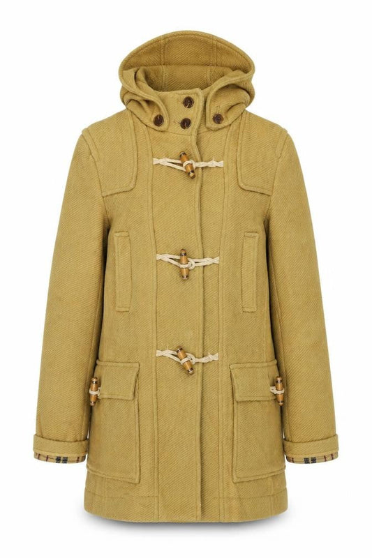 Topshop Womens Yellow Overcoat Coat Size 6 Snap
