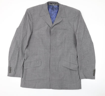 Mens UK Size 40 River Island Regular Grey Suit Jacket