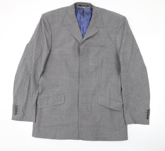Mens UK Size 40 River Island Regular Grey Suit Jacket