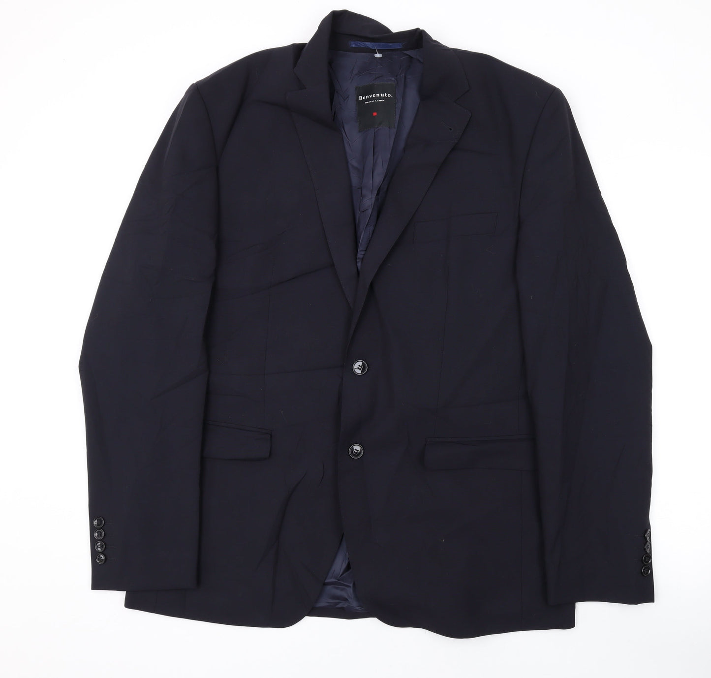 Mens UK Size 42 Benvenuto Regular Black Suit Jacket
