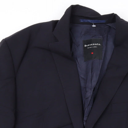 Mens UK Size 42 Benvenuto Regular Black Suit Jacket