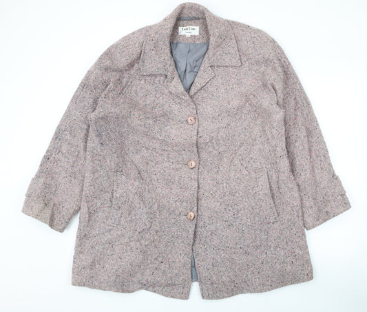 Womens UK Size 14 Lady Line Pink Overcoat