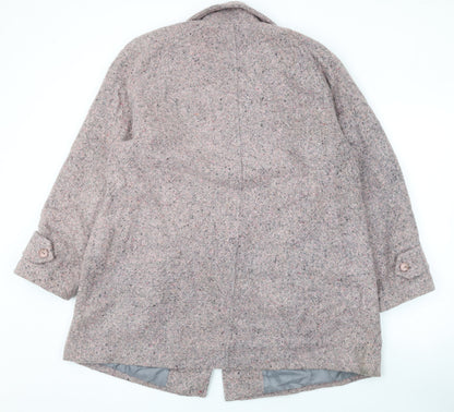 Womens UK Size 14 Lady Line Pink Overcoat
